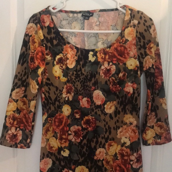 Allen B. Flower & Animal Print Dress – Size Medium (M) - Picture 4 of 6